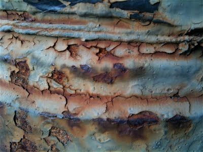 Corroded metal surface