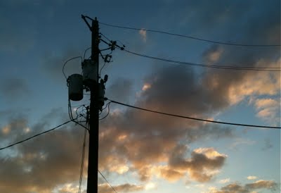 Telephone Pole and Sunset