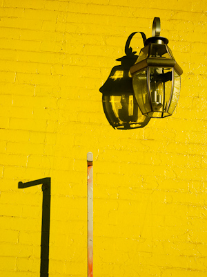 Yellow Wall With Lamp